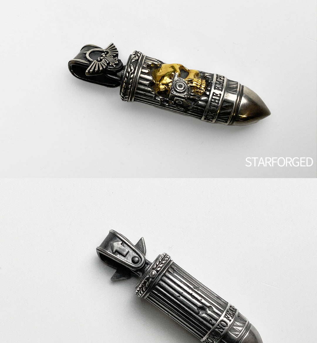 Warhammer 40K Truesilver Bolt Pendant Angel of death Bolter Necklace by Starforged